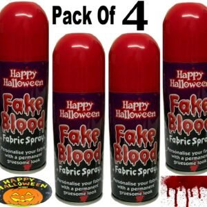 4 x Halloween Fake Blood Fabric Spray Paint Fancy Dress 200ml
