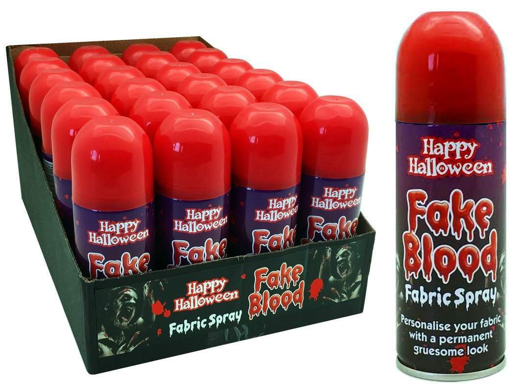 4 x Halloween Fake Blood Fabric Spray Paint Fancy Dress 200ml