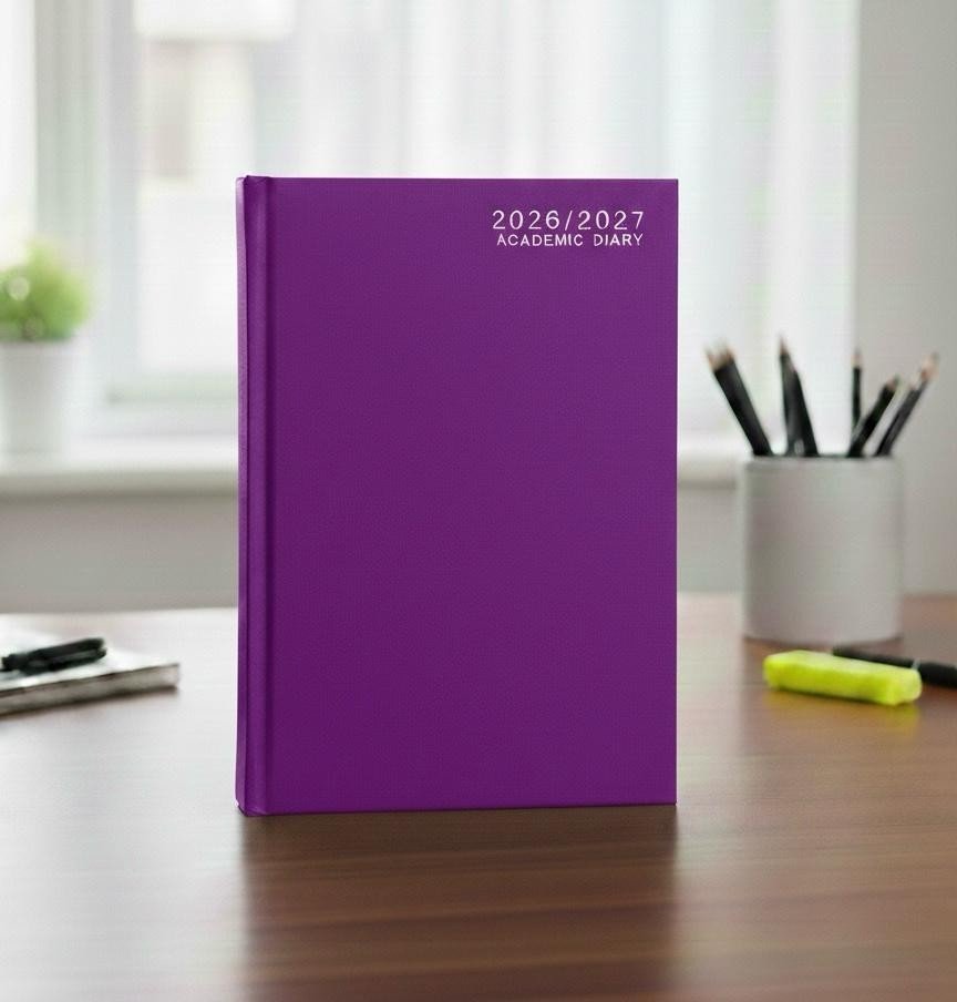 2026-2027 A5 Size Academic Mid Year Week to View Student Teacher Diary Planner