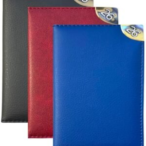 2026 A5 Week to View Leatherette Cover Diary Case Bound Full Year Planner Office