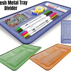 Metal Mesh Desk / Draw Tidy Pencils Organiser Container Stationery Office School
