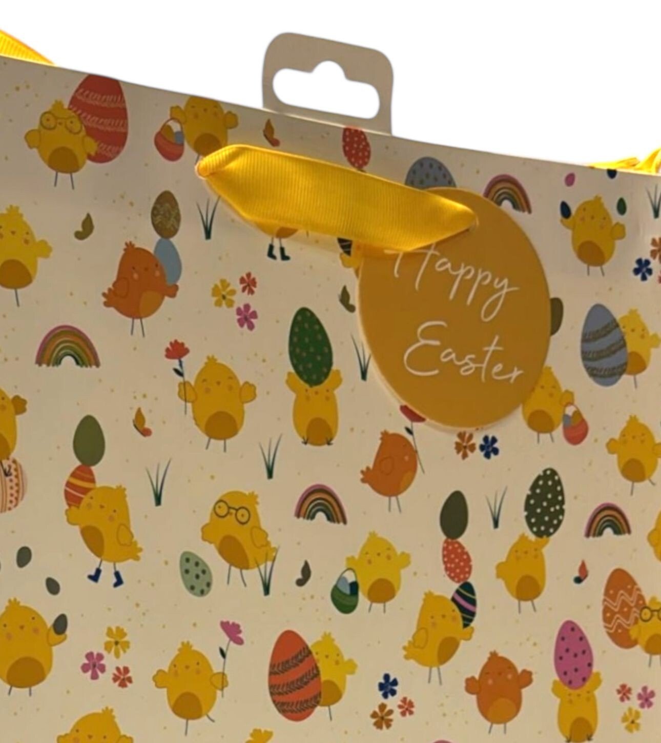 3x Large Easter Chick Eggs Luxury Present Gift Bags Easter Egg Gift Bag with Tag