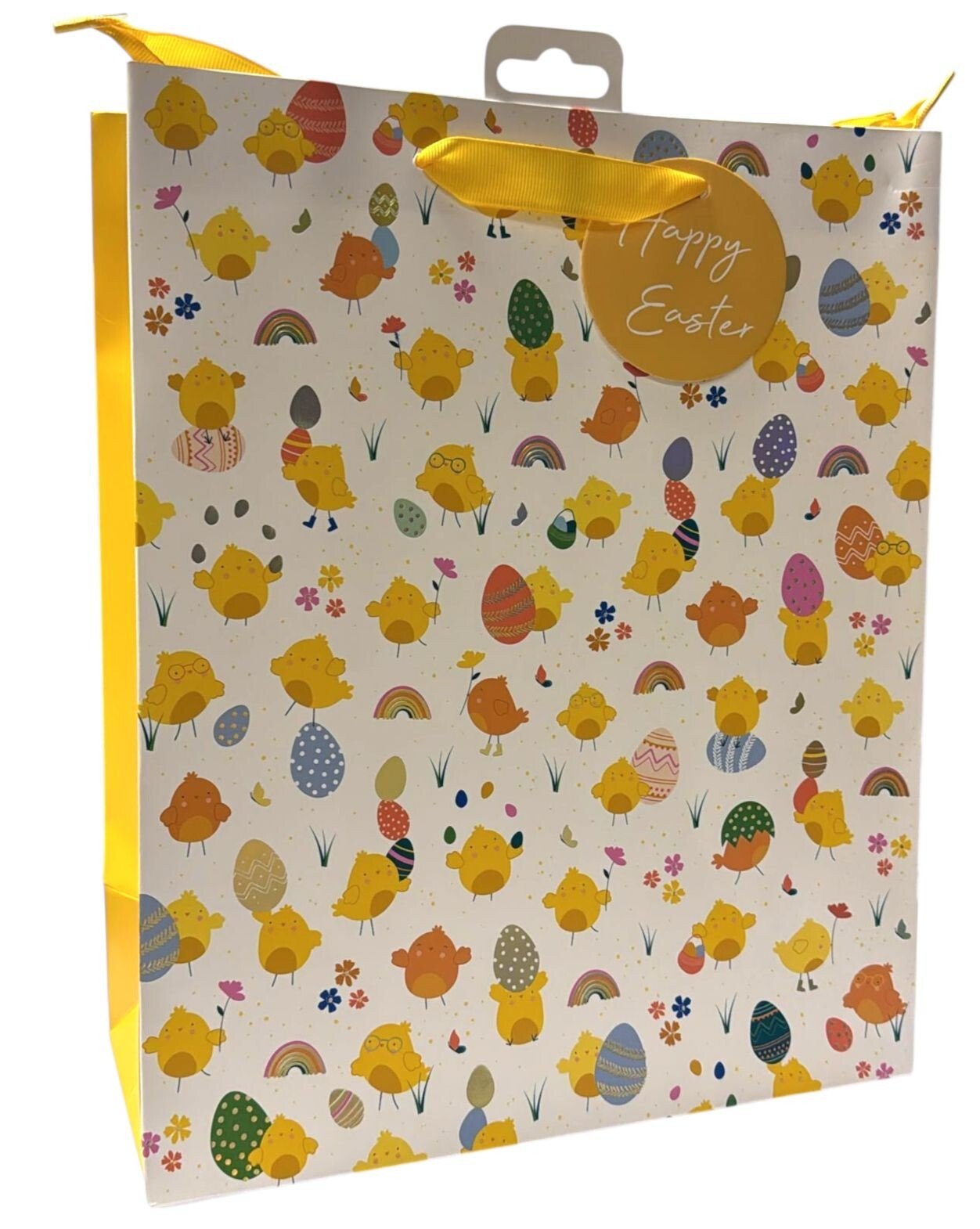 3x Large Easter Chick Eggs Luxury Present Gift Bags Easter Egg Gift Bag with Tag