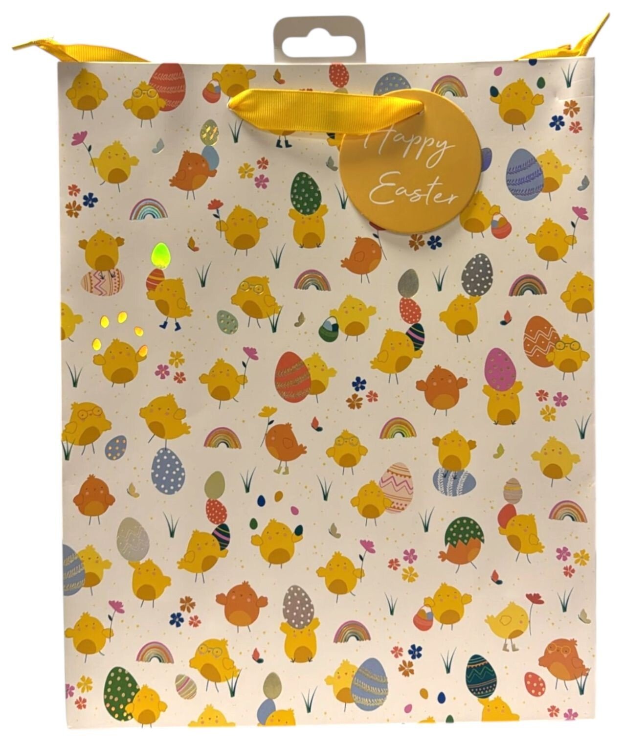 3x Large Easter Chick Eggs Luxury Present Gift Bags Easter Egg Gift Bag with Tag