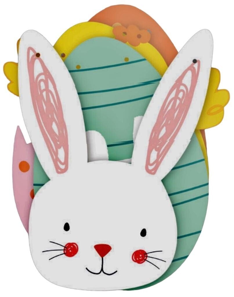 Happy Easter Banner/Decoration/Garland/Bunting, Bunny Pattern Party/Prop - 2MT