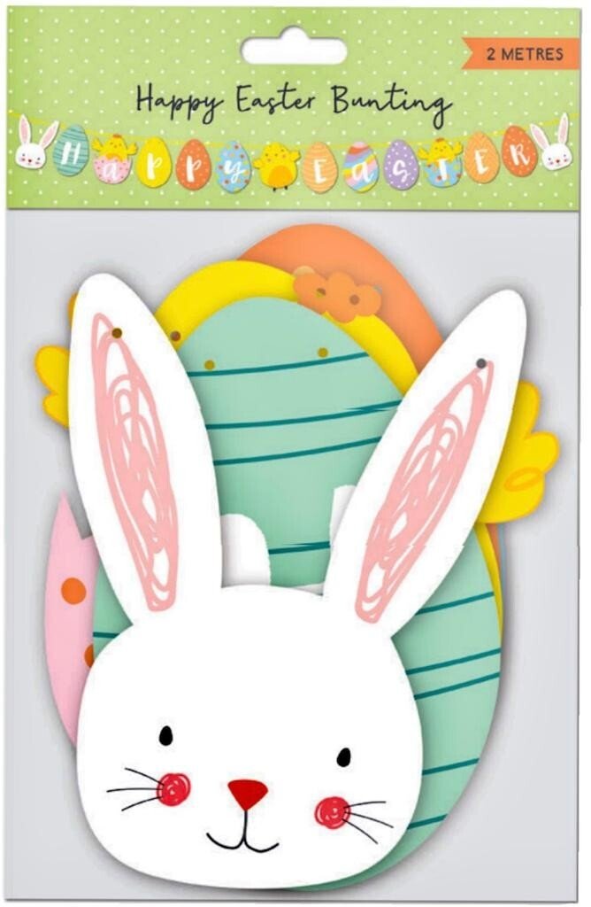 Happy Easter Banner/Decoration/Garland/Bunting, Bunny Pattern Party/Prop - 2MT