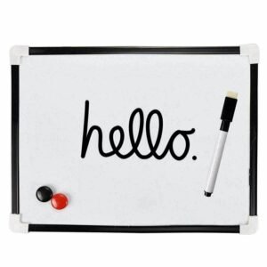 A4 Dry Wipe Magnetic Mini Office Whiteboard Notice Memo White Board Pen & Eraser