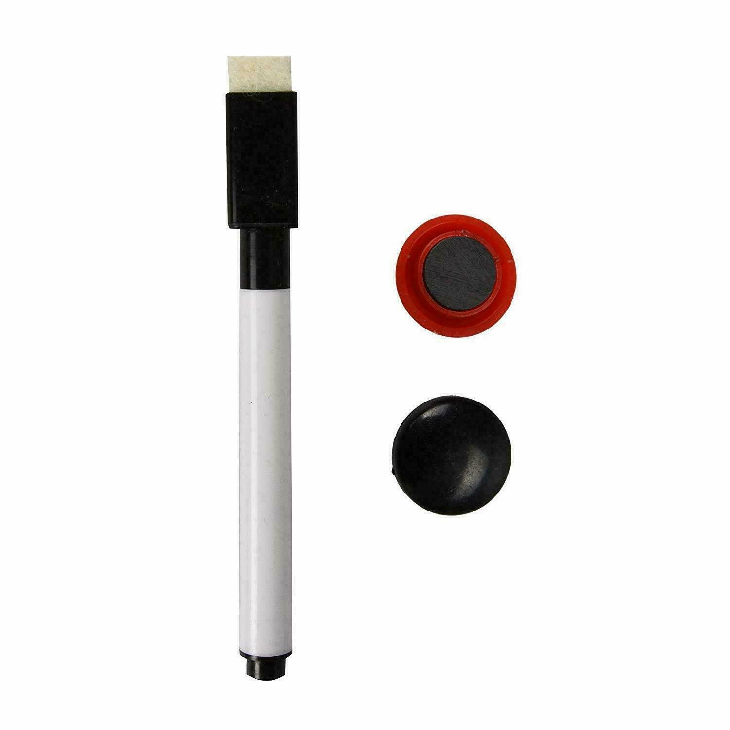 A4 Dry Wipe Magnetic Mini Office Whiteboard Notice Memo White Board Pen & Eraser