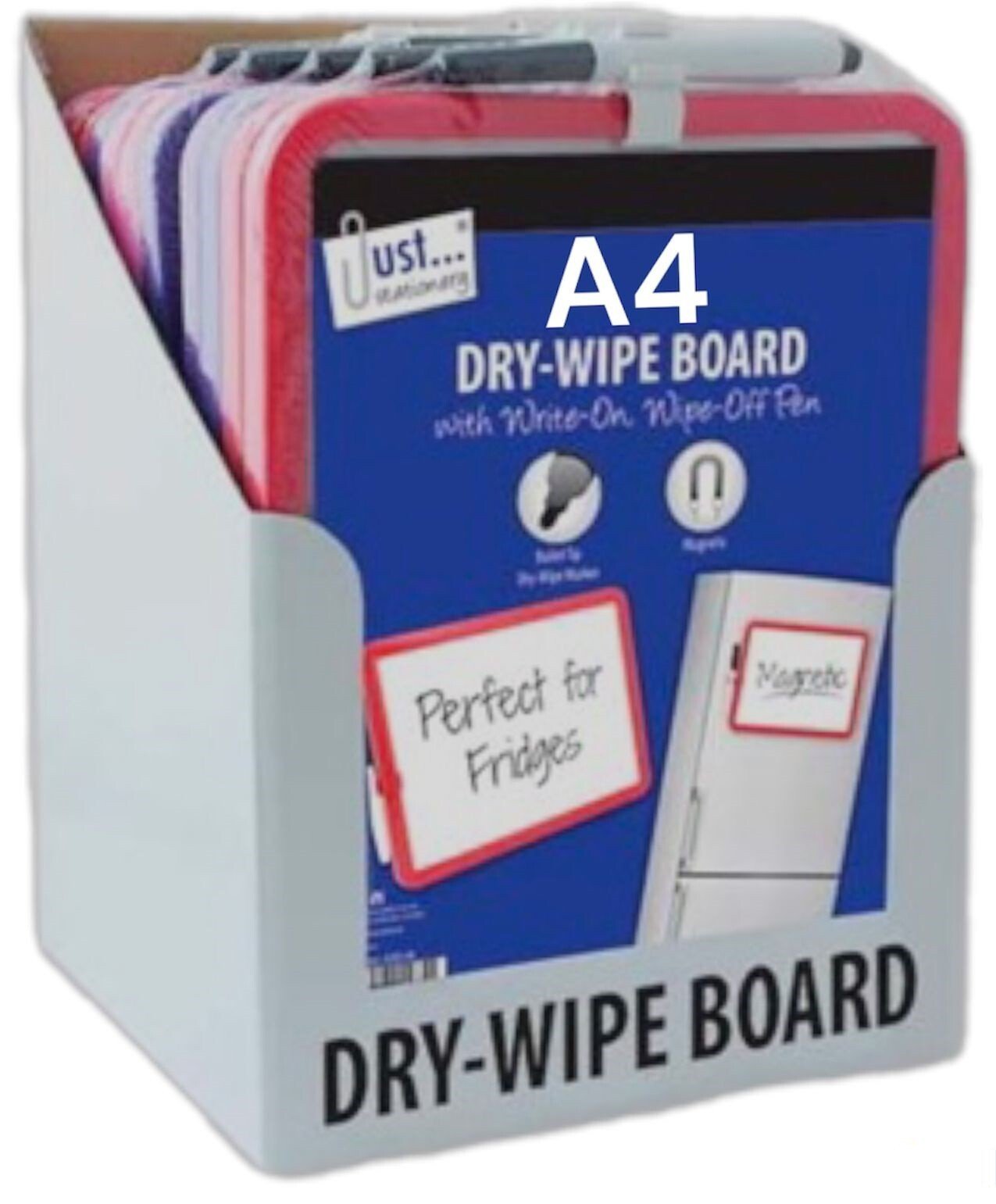 A4 Dry Wipe Magnetic Whiteboard Mini Office Notice Memo White Board Pen & Eraser