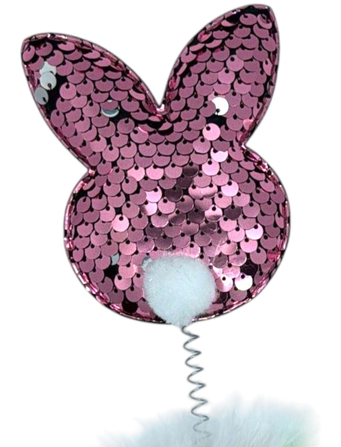 2 Sequin Bunny Headband Rabbit Head Boppers Easter Party Fashion Kids Girls Gift