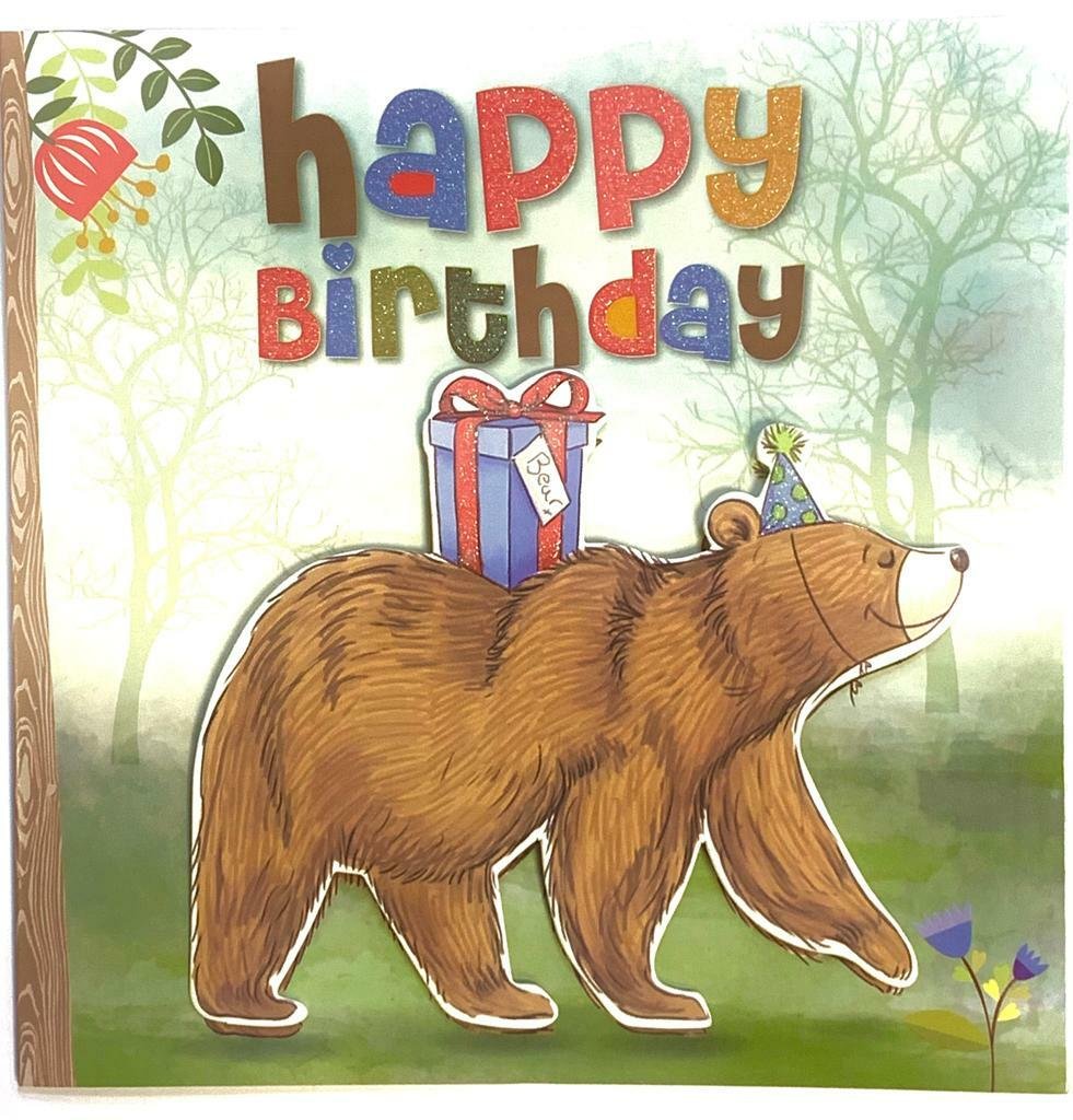 Multi Pack x 5 Mixed Assorted Just To Say Hand Made Lux Teddy Bear Birthday Card