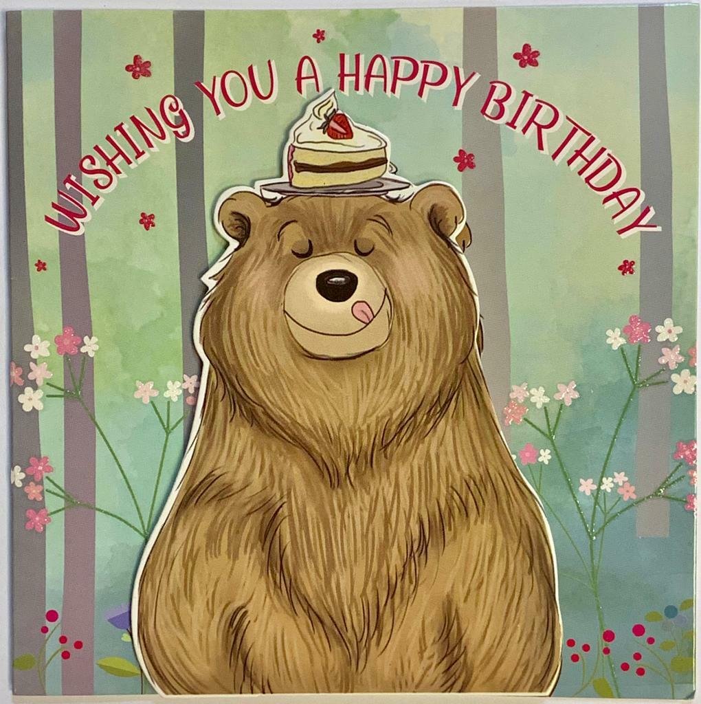 Multi Pack x 5 Mixed Assorted Just To Say Hand Made Lux Teddy Bear Birthday Card