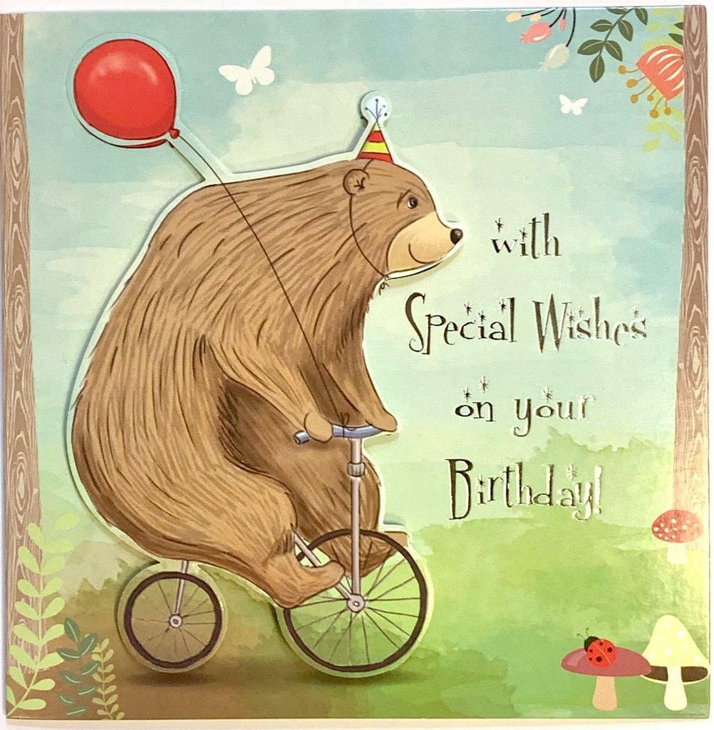 Multi Pack x 5 Mixed Assorted Just To Say Hand Made Lux Teddy Bear Birthday Card