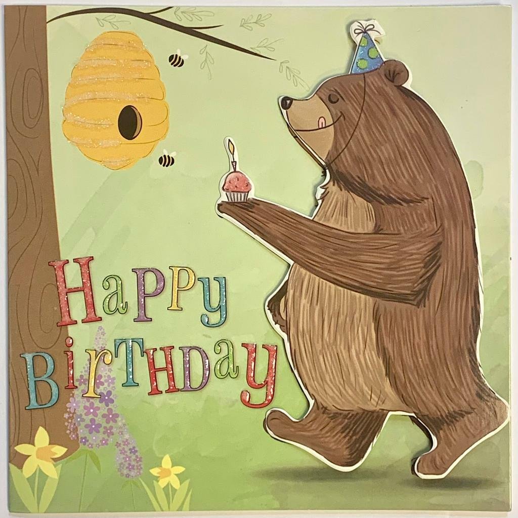 Multi Pack x 5 Mixed Assorted Just To Say Hand Made Lux Teddy Bear Birthday Card