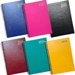 2026 A5 Week to View Full Year Spiral Fashion Cover Wiro Diary Planner Organiser