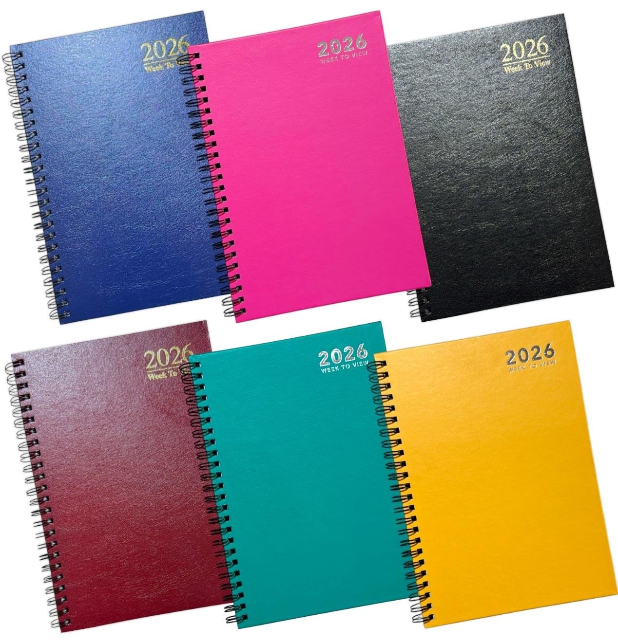2026 A5 Week to View Full Year Spiral Fashion Cover Wiro Diary Planner Organiser