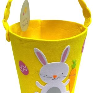 Chick Treat Bucket Easter Felt Basket Treat Basket handle Egg Hunt soft Party