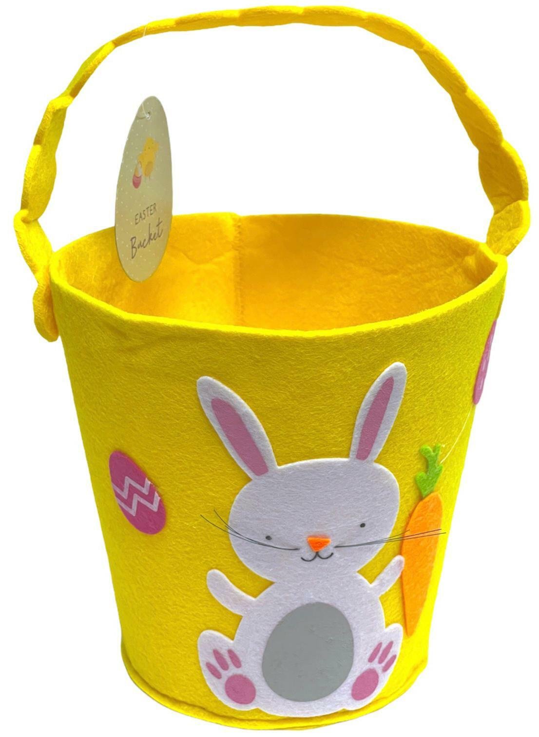 Chick Treat Bucket Easter Felt Basket Treat Basket handle Egg Hunt soft Party