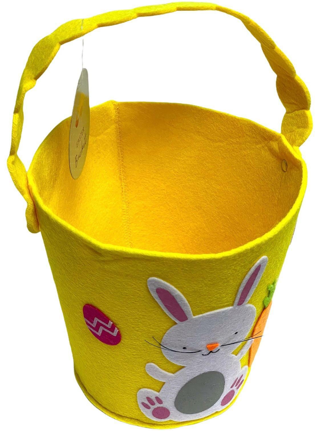 Chick Treat Bucket Easter Felt Basket Treat Basket handle Egg Hunt soft Party