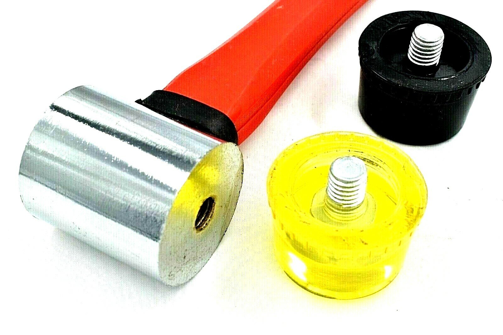 40mm Double Faced Head Rubber Hammer Mallet Nonslip Grip Glazing Soft Face UK