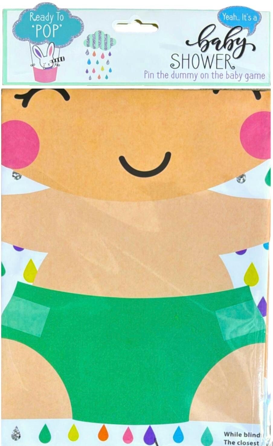 PIN THE DUMMY ON THE BABY Shower Party Game Baby Girl / Boy MULTI PLAYER UK
