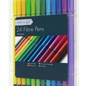 24 Easynote Washable Mixed Coloured Fibre Pens Felt Tips Markers Colouring Set