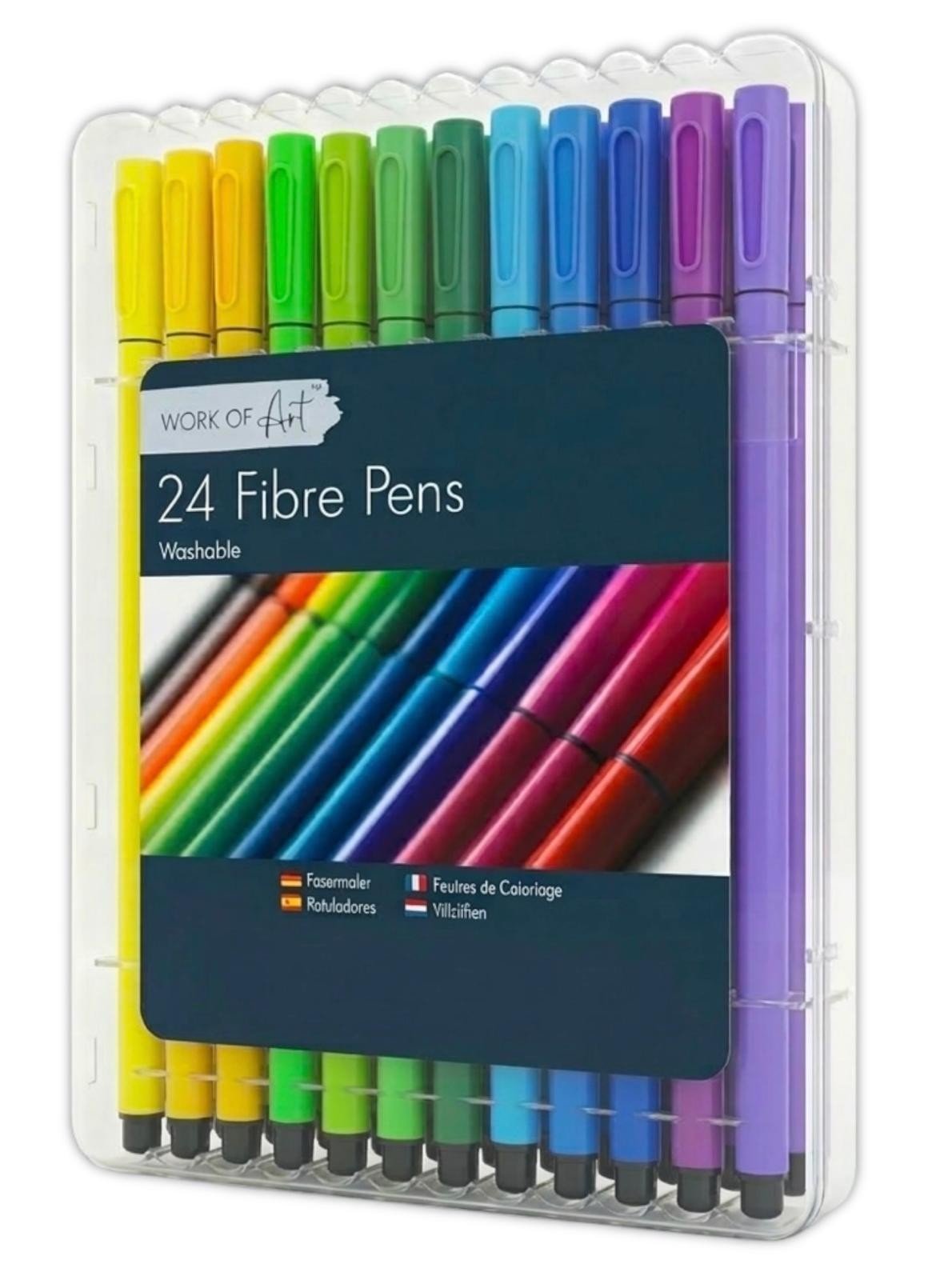 24 Easynote Washable Mixed Coloured Fibre Pens Felt Tips Markers Colouring Set