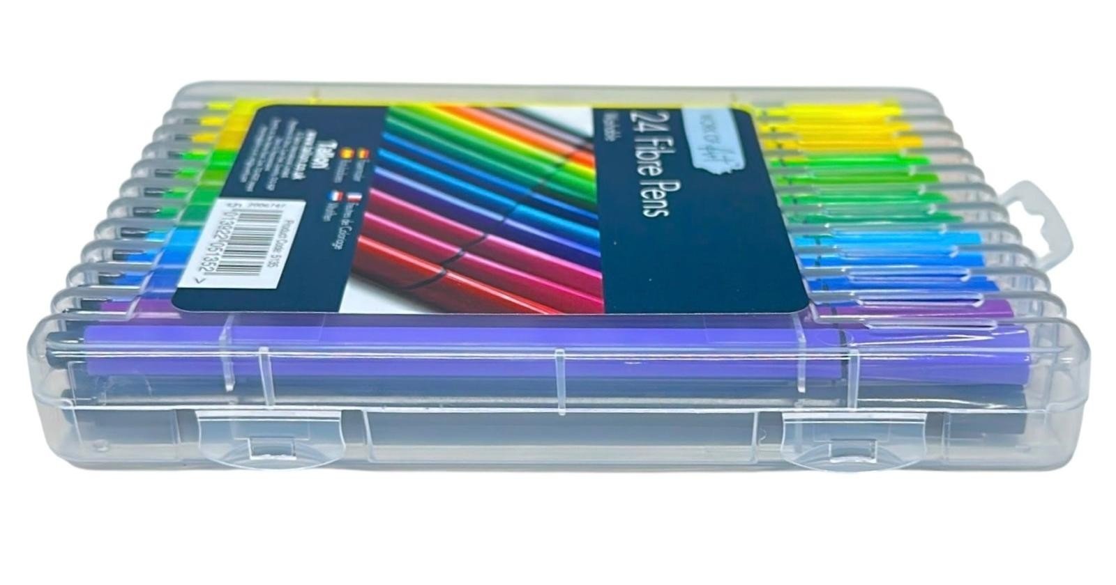 24 Easynote Washable Mixed Coloured Fibre Pens Felt Tips Markers Colouring Set