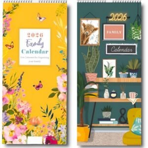 2026 Month to View 5 Columns Midi Calendar Family Organiser Planner Home office