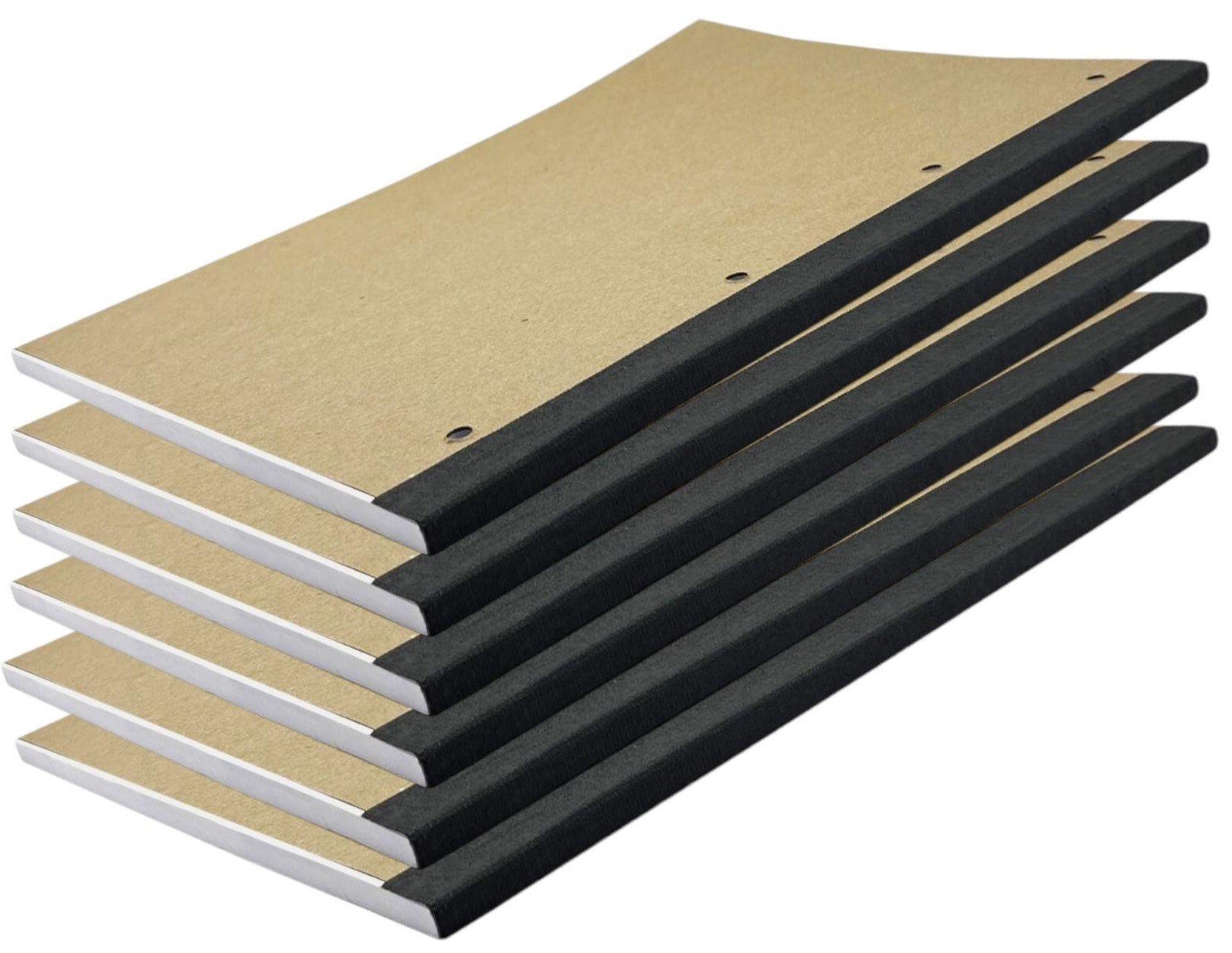 6 x A4 Plain Refill Pad 100 Page Paper Notepad Notebook Sidebound 54gsm Book