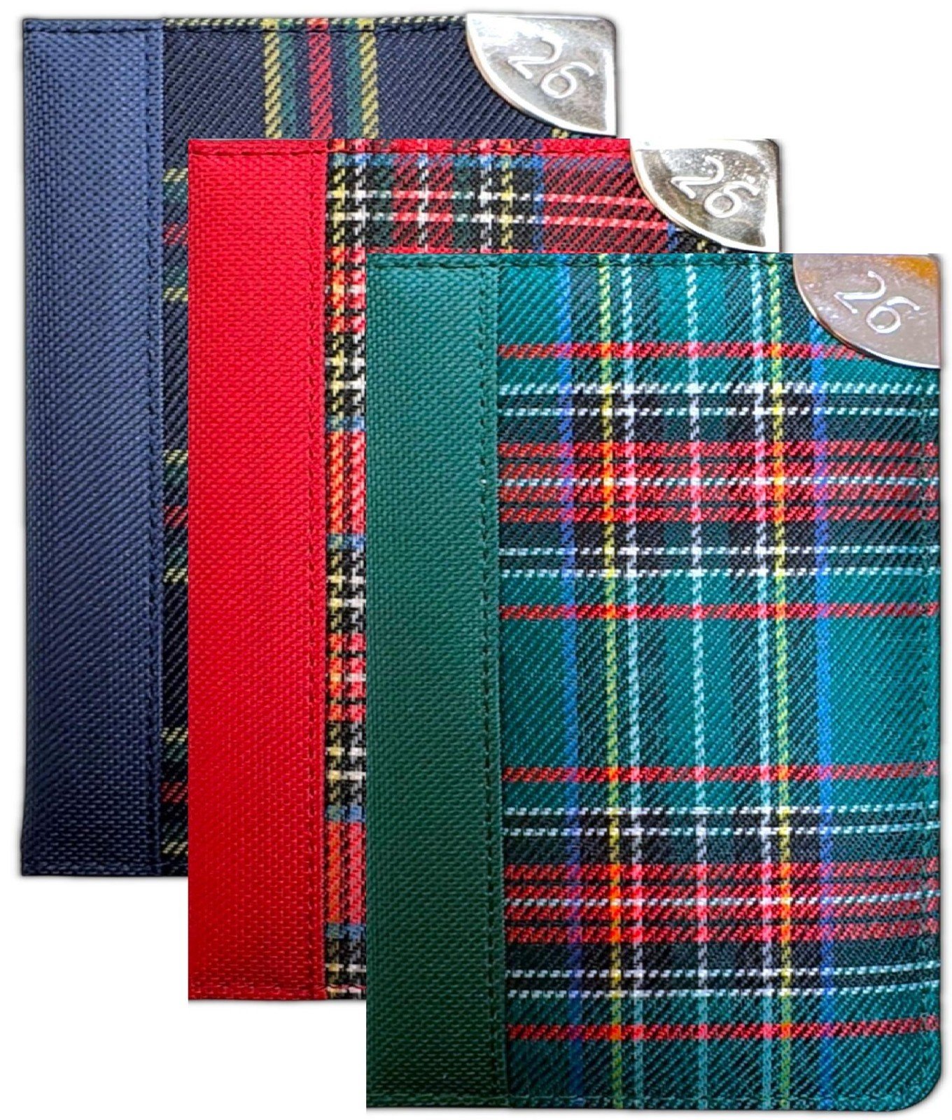 2026 Diary Pocket Diary Slimline Week to View Traditional Fabric Tartan Diary