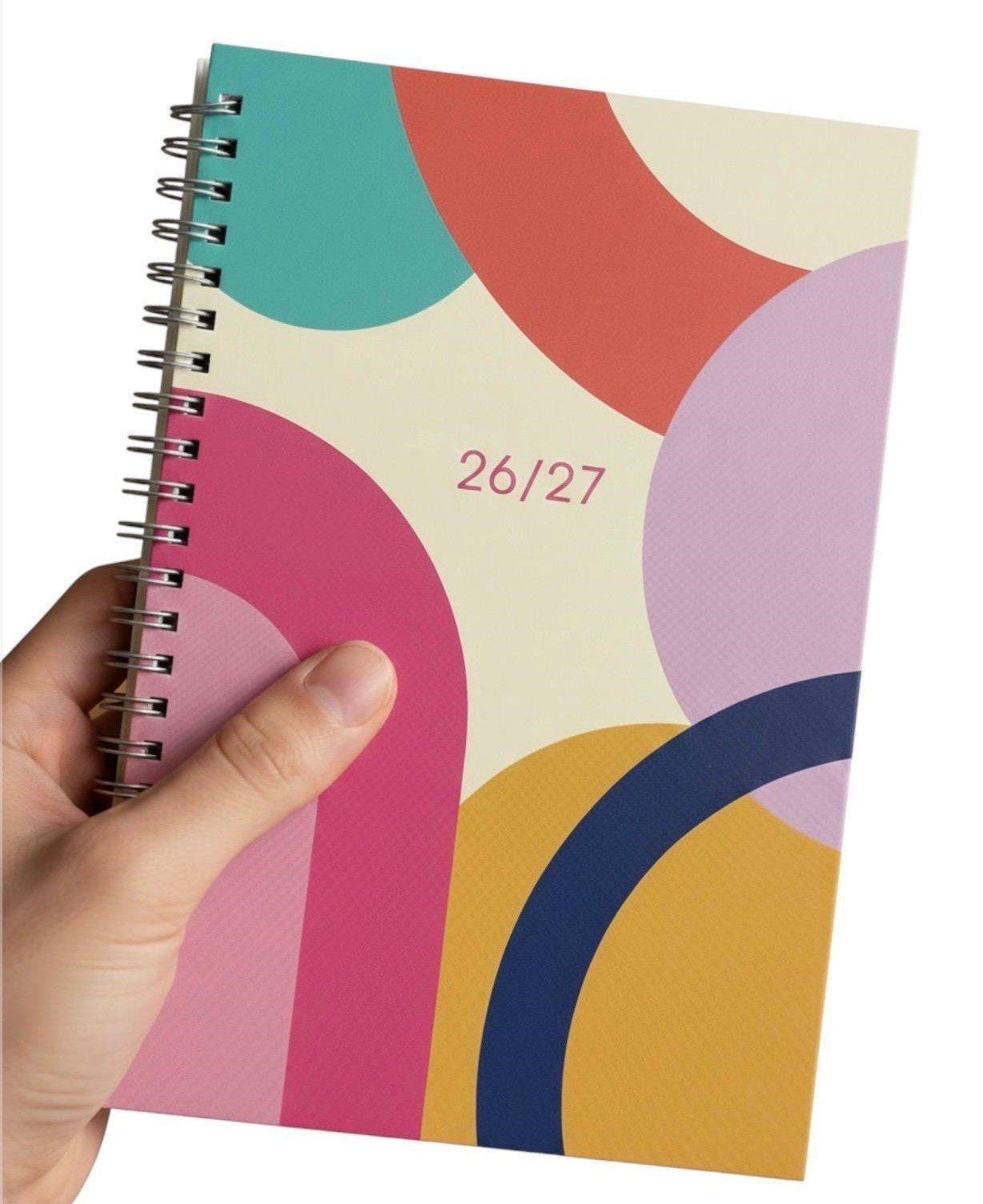 2026-2027 Academic A5 Week to view Spiral Diary School Year Teacher Hardback UK