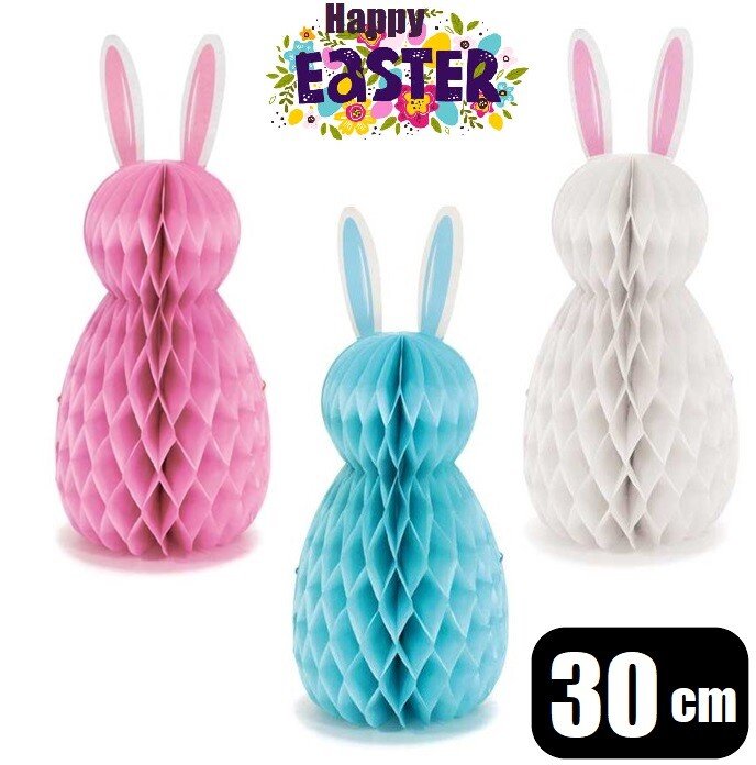 Easter Decorations Hanging Bunny Honeycomb Paper Bauble Bunting Craft Garland
