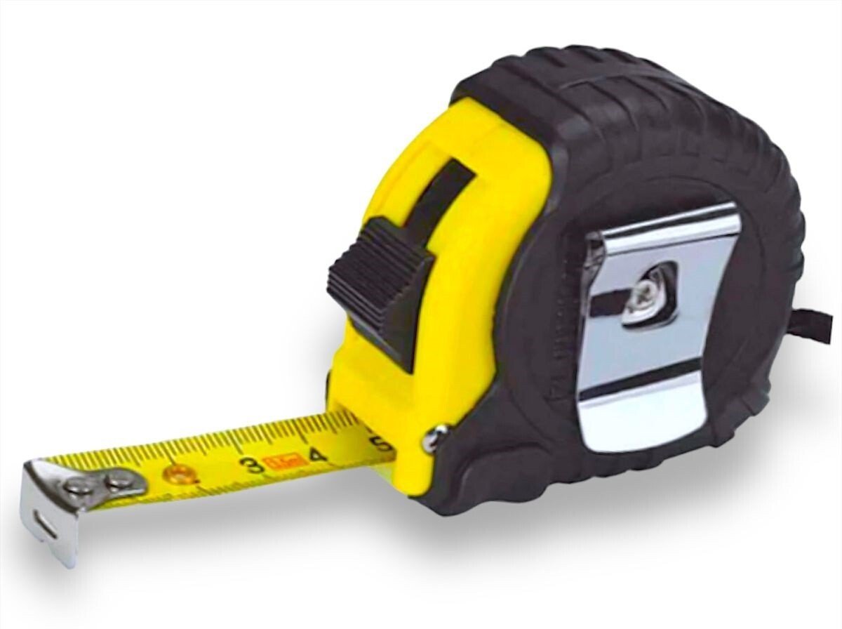2 x Tape Measure 5M / 16ft Heavy Duty Imperial Self Lock Retractable Belt Clip