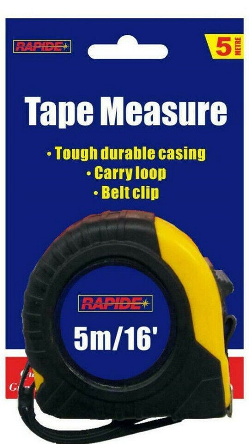 2 x Tape Measure 5M / 16ft Heavy Duty Imperial Self Lock Retractable Belt Clip
