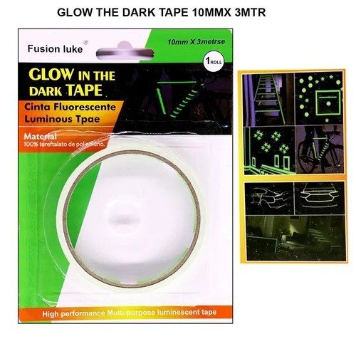 Glow In The Dark Sticky Tape Self Adhesive Luminous Safety Film Sticker Roll-3MT