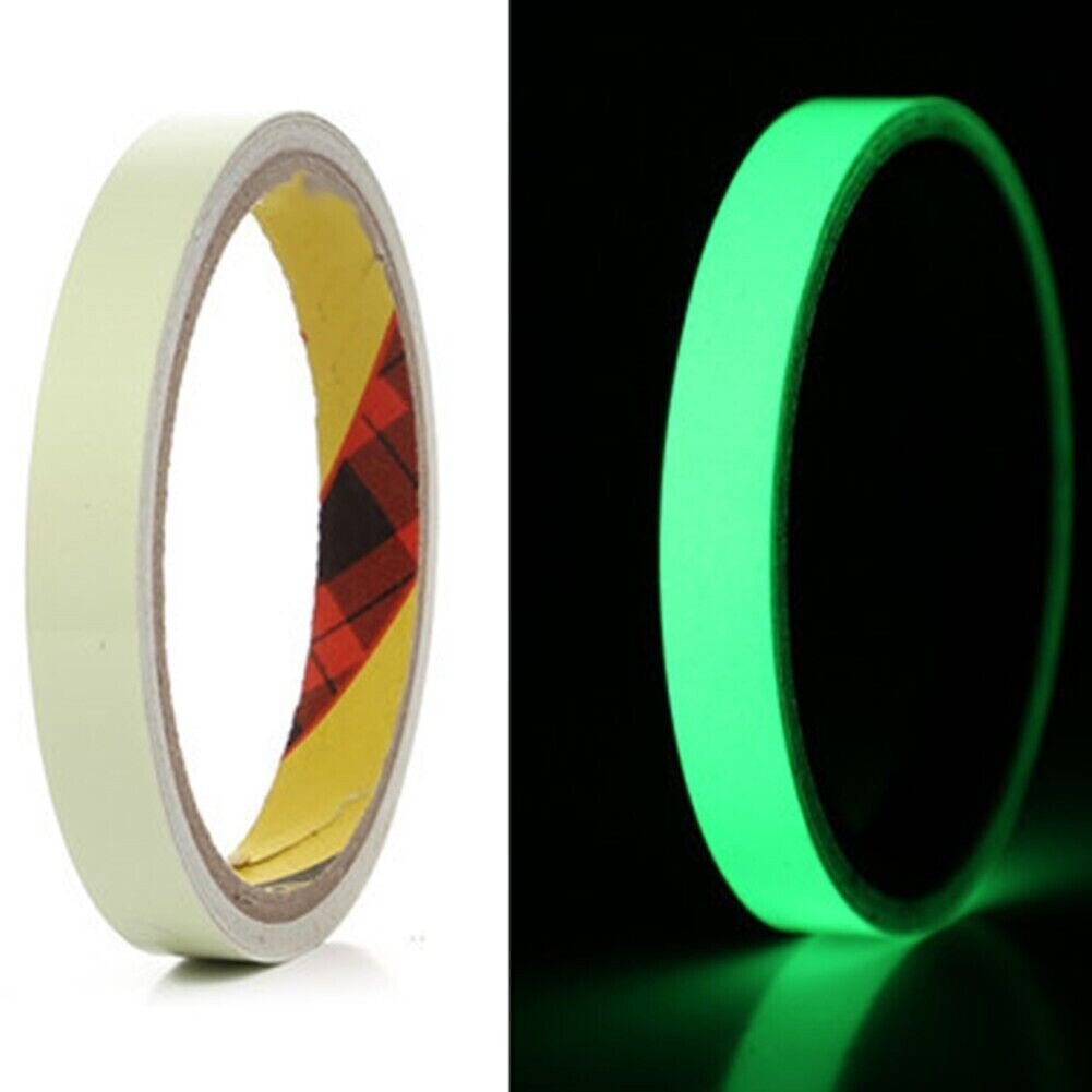 Glow In The Dark Sticky Tape Self Adhesive Luminous Safety Film Sticker Roll-3MT