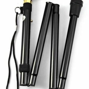 Lightweight Easy Folding Aluminium Walking Stick Cane, Height Adjustable UK