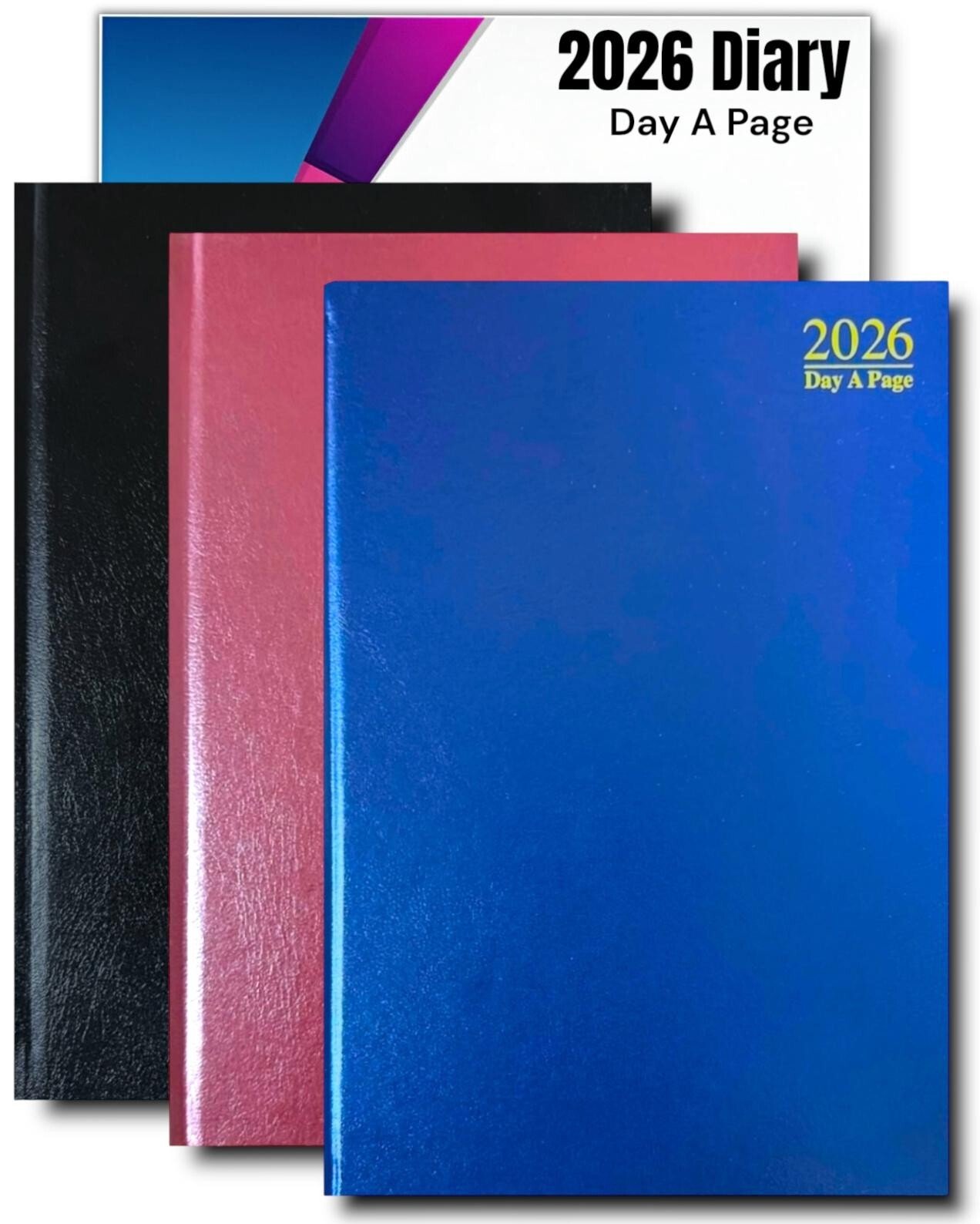 2026 A4 / A5 / A6 Diary Day A Page or Week To View Desk Diary Hard Backed Dairy