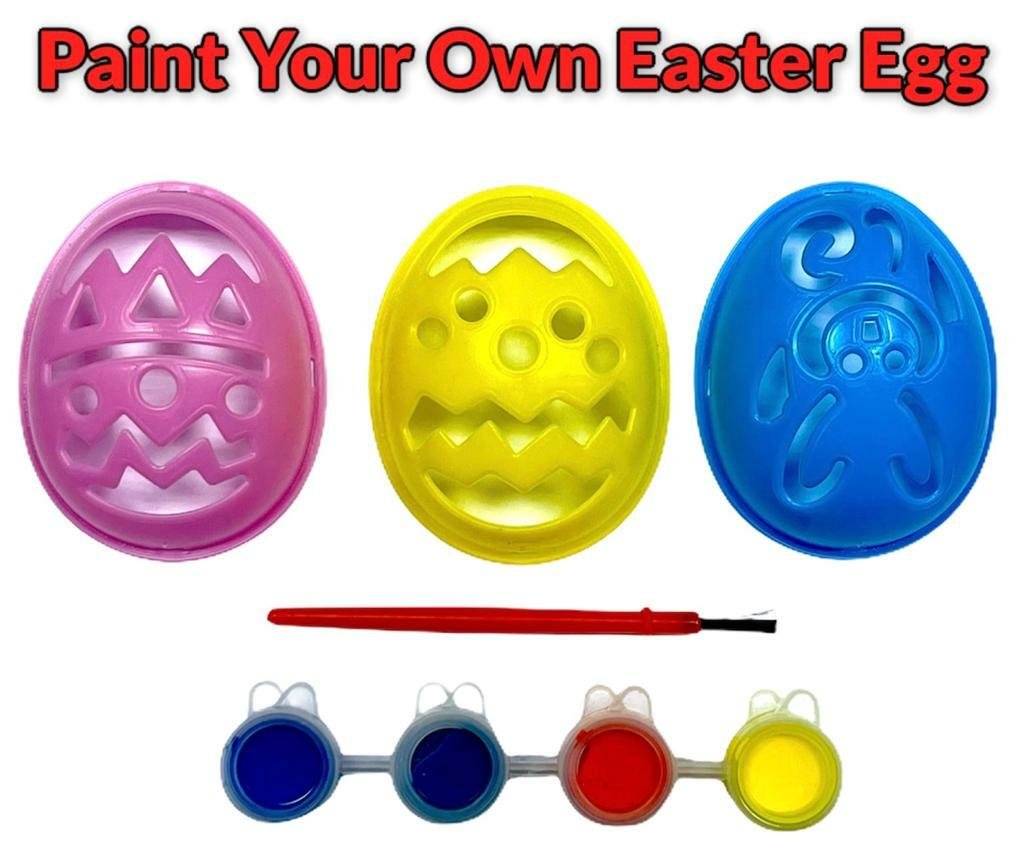 Easter Craft Children's Paint Your Own Egg Set Stencil Set - Kids #Lockdown