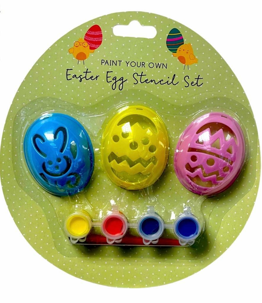 Easter Craft Children's Paint Your Own Egg Set Stencil Set - Kids #Lockdown