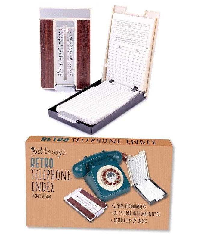 A-Z Slider Flip Open Telephone Address Index Book Retro Store Up To 400 Numbers