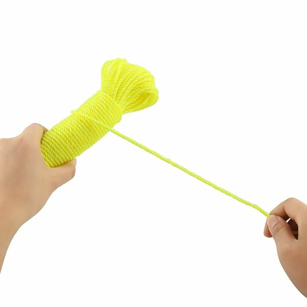 3Pcs 20MT Strong Nylon Rope Washing Clothes Line Bright Colored Garden Camping