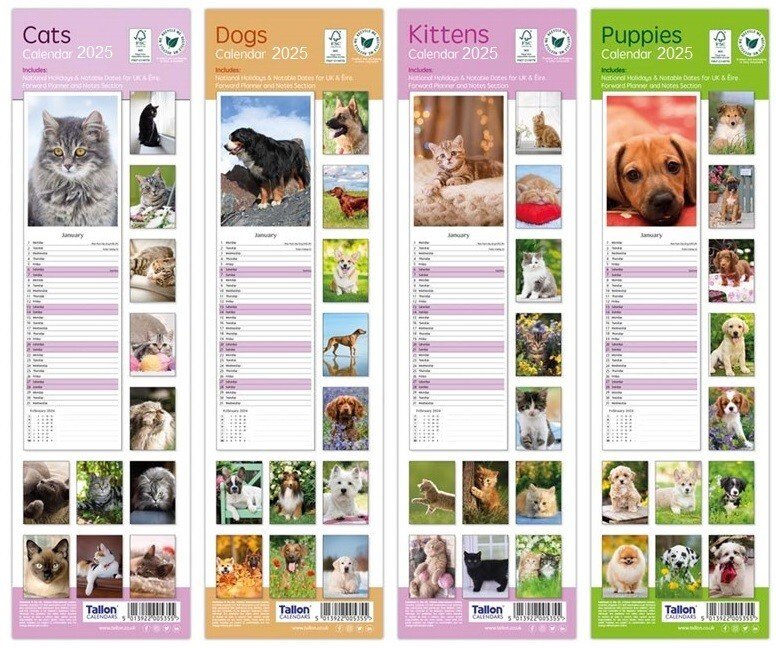 2026 Slimline Calendar New Year One Month View Home Wall Calendar & Pocket Diary