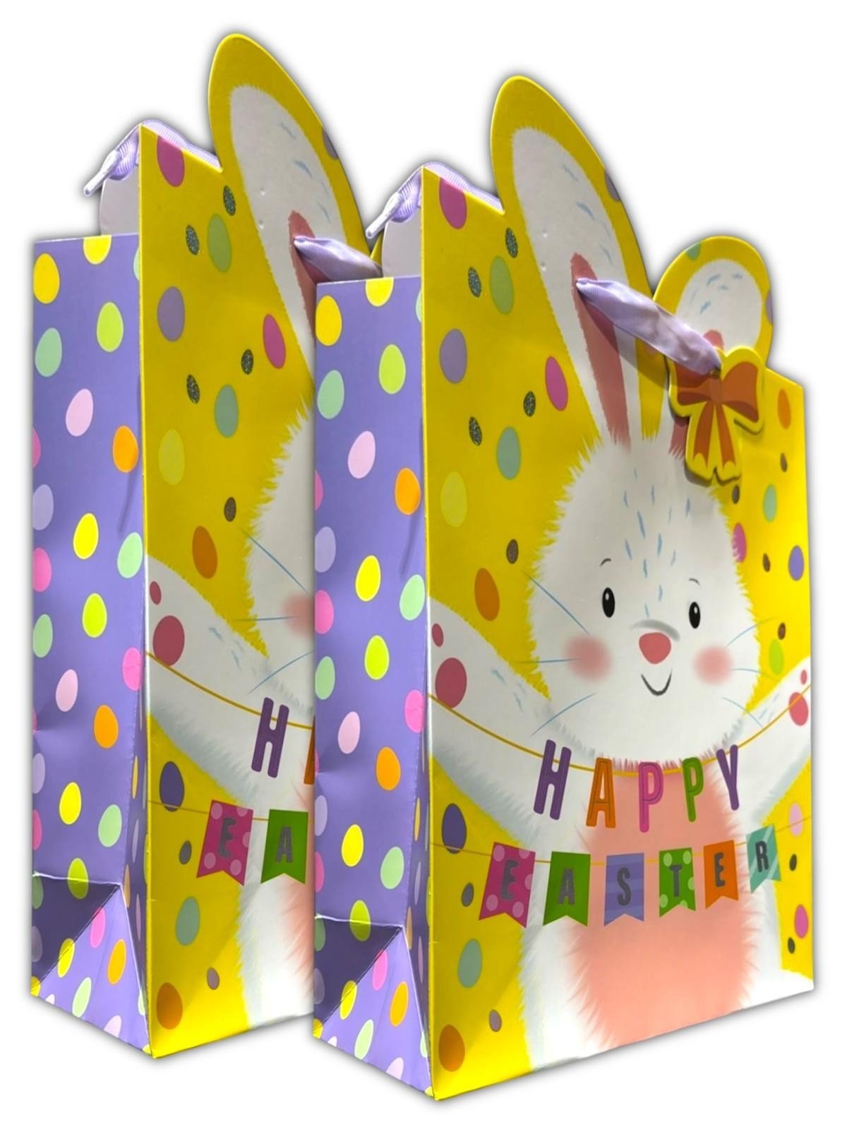 4 Pcs Large Easter Eggs Luxury Present Gift Bags Easter Chick Gift Bag with Tag