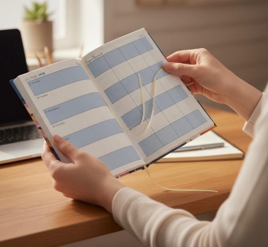 2026 Luxury A5 Week to view Diary Magnetic Index Schedule Organiser Year planner
