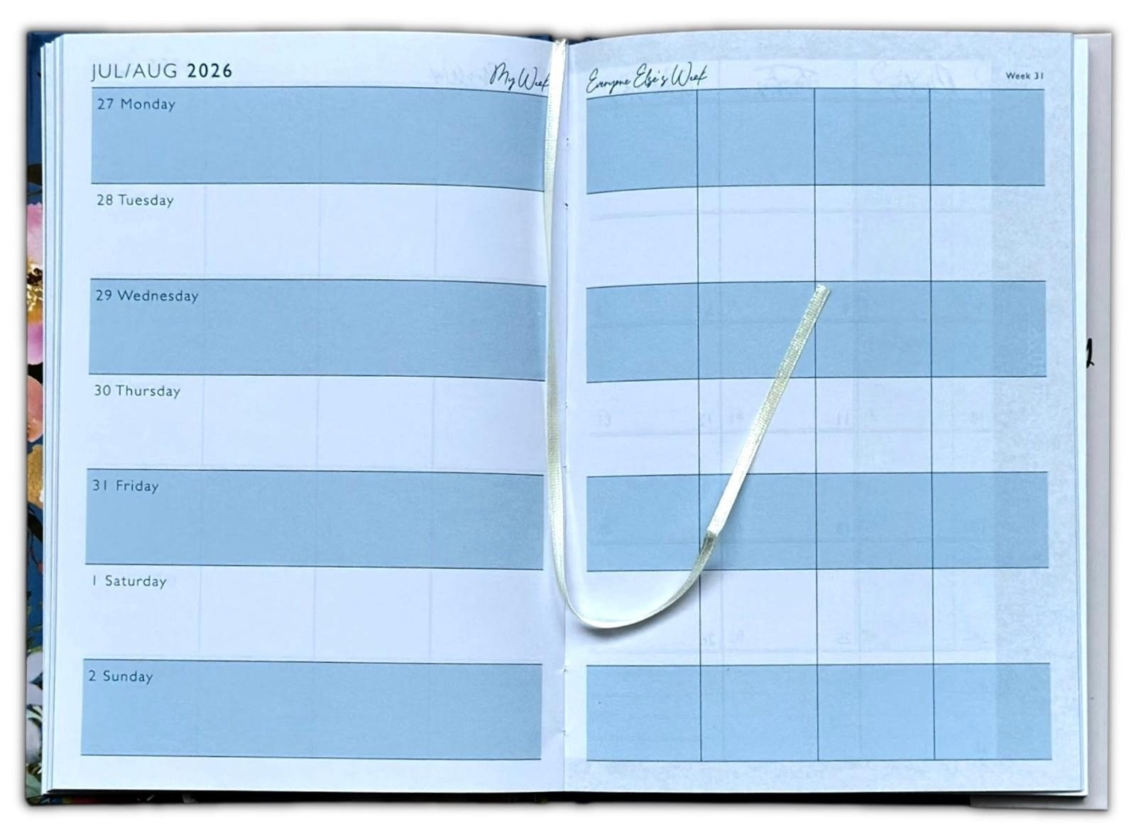 2026 Luxury A5 Week to view Diary Magnetic Index Schedule Organiser Year planner