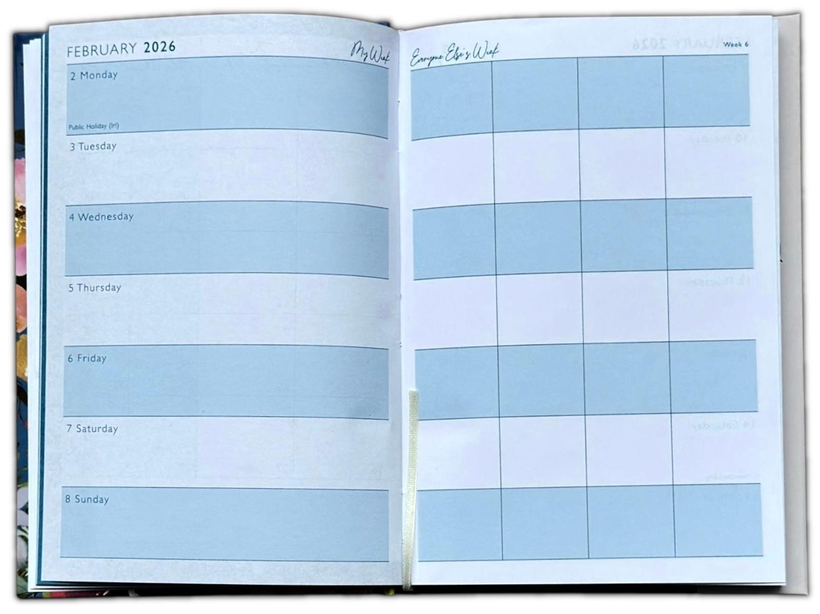 2026 Luxury A5 Week to view Diary Magnetic Index Schedule Organiser Year planner