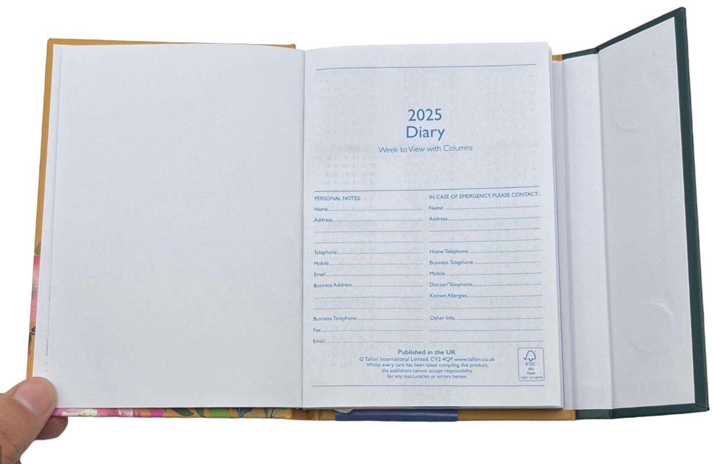 2026 Luxury A5 Week to view Diary Magnetic Index Schedule Organiser Year planner
