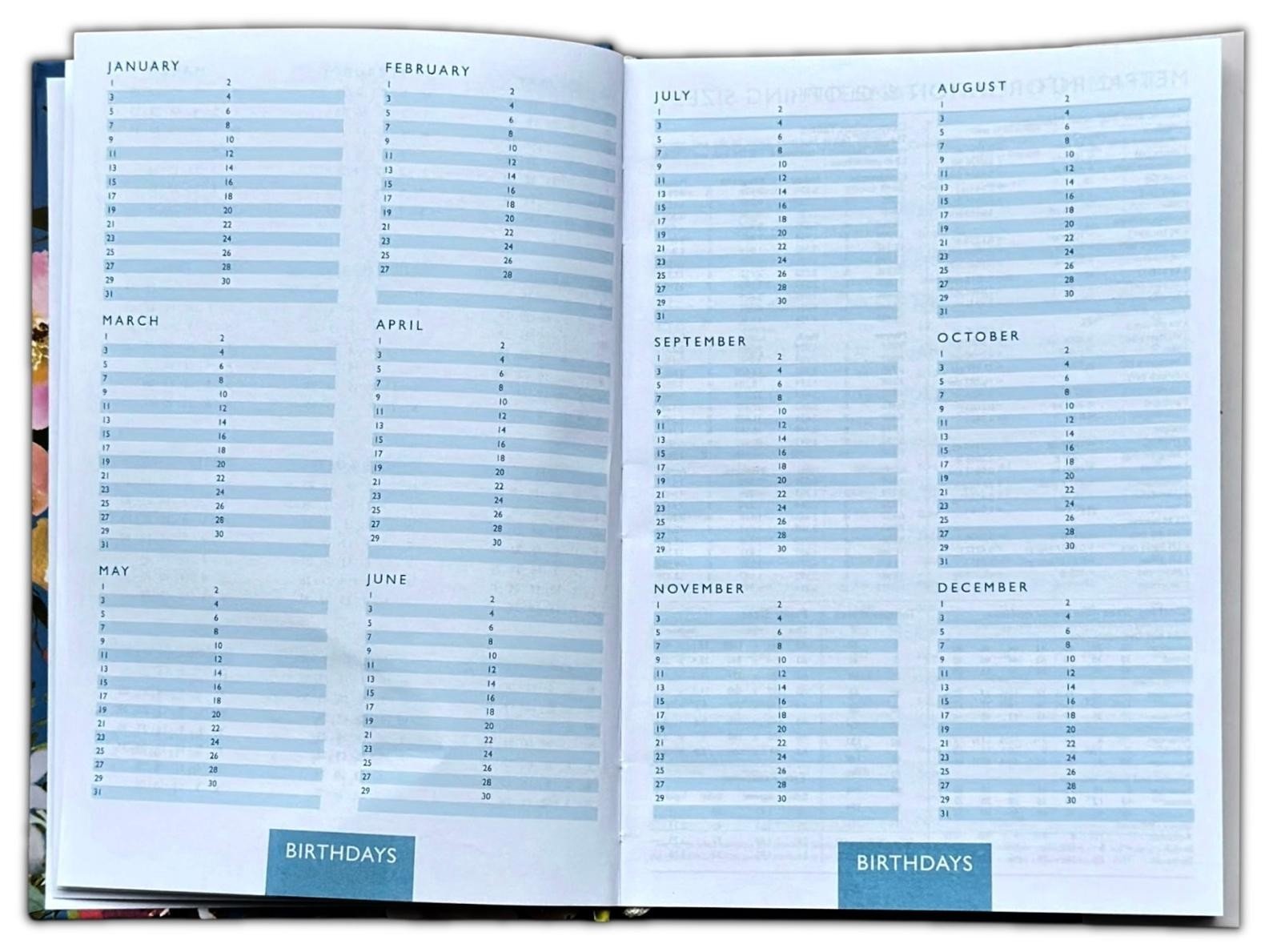 2026 Luxury A5 Week to view Diary Magnetic Index Schedule Organiser Year planner